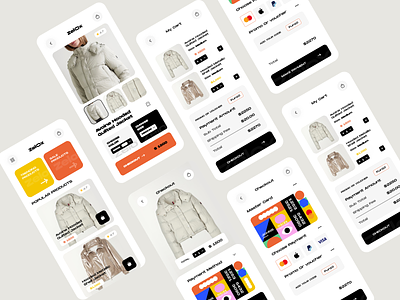 Zelox - Ecommerce App clean cloth delivery clothes clothing app e commerce ecommerce fashion app fashion brand minimalist design mobile app mobile interface online shopping app online store outfit product app shopping app shopping company stylist ui ux wear application