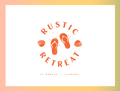 Rustic Retreat Logo alabama beach brand identity branding graphic design logo real estate typography