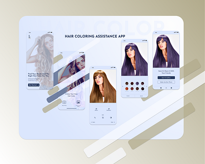 Hair Coloring Assistance App app design hair ui ux