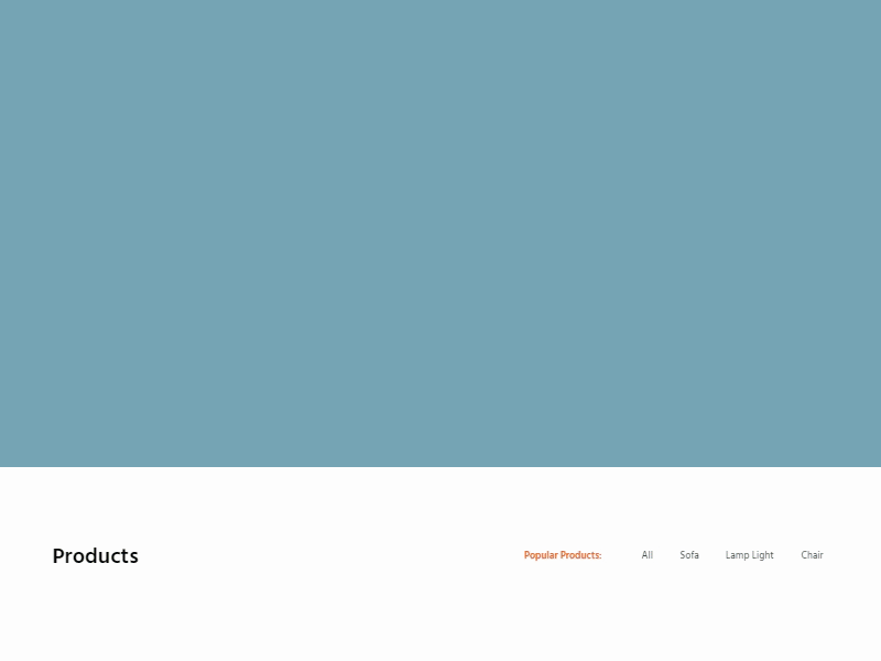Furniture Animation UI Design 3d after effects animation animation ui ecommerce furniture interact interaction landing landing page landing page animation motion graphics ui ui design ux web design website