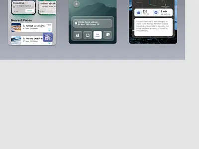 Travel Exploration App UI - Clean and Minimal Components app blue design explore mobile theme travel ui ux