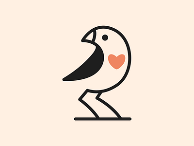 Another Love Bird! bird birds brand brand identity branding dove heart icon illustration line art logo logo design love mark minimal monoline nest symbol wing wings