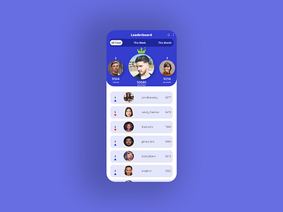 Leaderboard - Daily UI 19 app app ui company daily ui daily ui 19 design game ui graphic design leaderboard leaderboard ui minimal simple ui ui design uiux ux