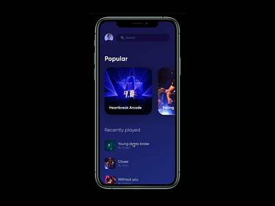 Music App - Figma prototype app dark figma music product design prototype ui voice