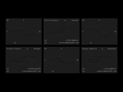 Space 307 bek st22 black branding business card identity logo space307 symbol typography