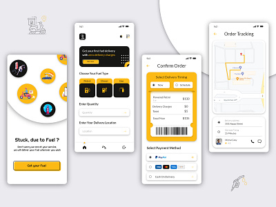 Fuel Delivery Mobile App app clone app design automotive car design fleet management fuel gas delivery mobile mobile app mobile app design oil on demand orders payment repair schedule service slot vehicle