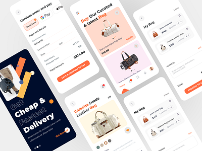 Bag Shopping App apps design bag bag app bag apps bag apps ecommerce bag e commerce bag ecommerce bag mobile app bag shopping bag splash bag store bag website bags e commerce app minimal mobile app mobile design payment splash uiux