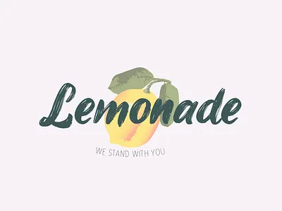 Lemonade - We Stand With You branding design graphic design illustration logo typography