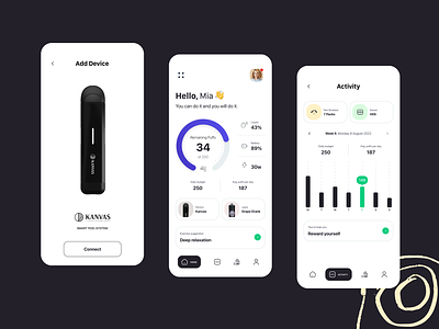 Smart Smoking - Quit Tracker App app clean design ios kanvas mobile quit smoking smart ui vape