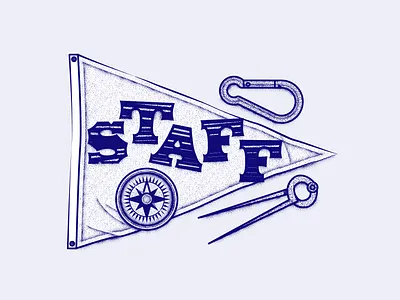 Staff birdie bússola compass flag illustration naval staff