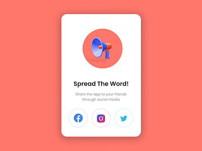 Social Share dailyui figma flat ui