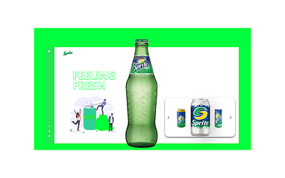 Sprite Fresh Feeling can split Animation ui-ux webpage Design animation branding design fresh sprite drinks graphic design icon illustration ui