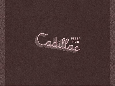 Cadillac Pizza Pub brand design branding illustration marks restaurant brand type typography