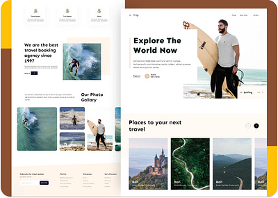 Travel & Trip Landing Page adventure vacation trip booking destination home simple landing page travel booking traveling trip ui uiux ux vacation trip website