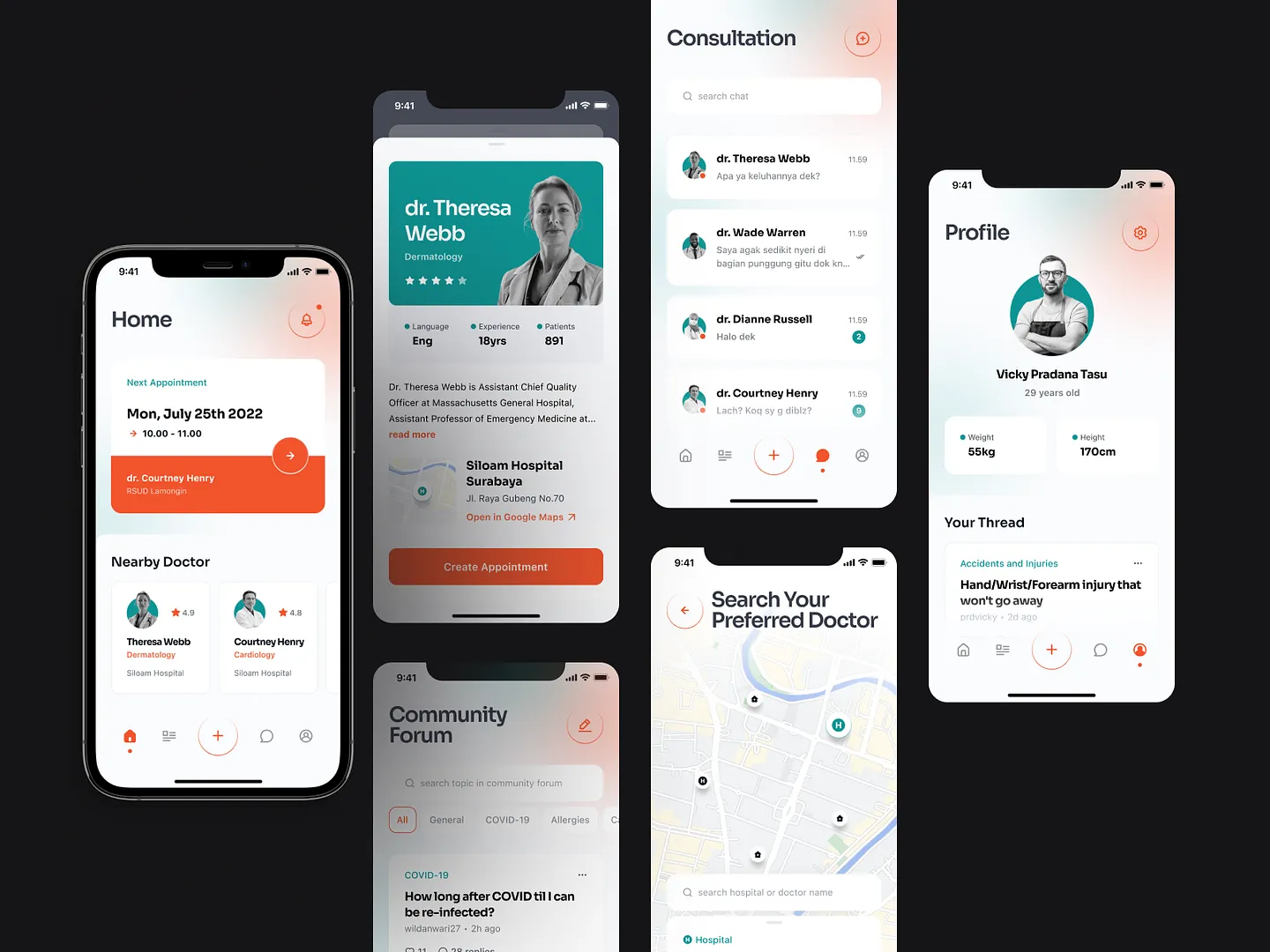 Community Forum Page Design for Medical Mobile Apps