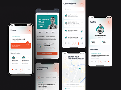 Sehad - Medical Mobile App app appointment clinic community consultation doctor dukun forum health hospital maps medical mobile mobile app profile red cross ui user experience user interface ux