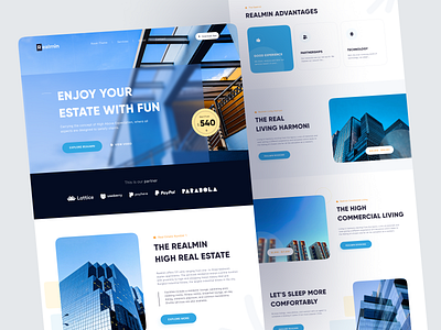 Realmin Real Estate Landing Page apartment ari design estate fariz hostel house landing landing page landing page design landingpage real real estate real estate landing page realmin web web design