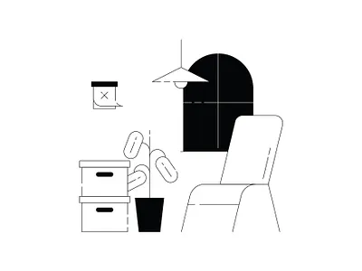 Room art art direction artwork bw design graphicdesign illustration interior interior design minimalist room vector