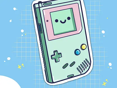 Happy Handheld design retro