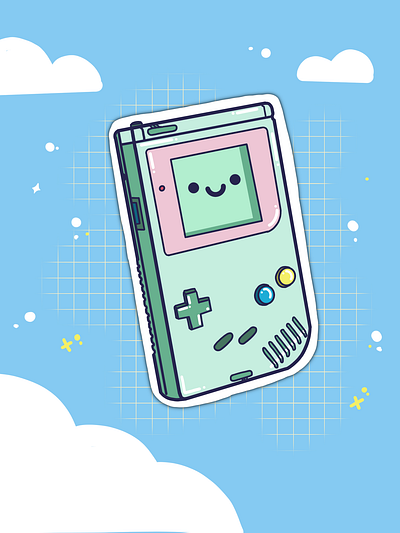 Happy Handheld design retro
