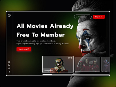 Movie Clix Landing Page action branding color dark design film gradient idlix indomovie landingpage movie netflix theme thriller ui uiux ux webdesign website westmovie