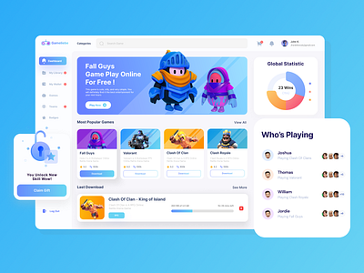 Game Dashboard - Gameliebe 🤩 3d agency agency website animation branding dashboard design design 3d game app game dashboard graphic design illustration logo mobile app mobile design motion graphics ui ui desing ux