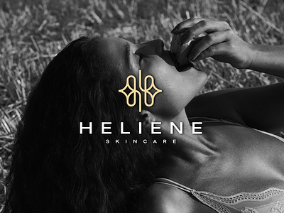 Heliene Skincare beautiful beauty branding character combination design hlogo icon logo logotype mark skincare symbol vector women