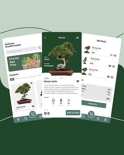 Plant app app design graphic design illustration ui ux