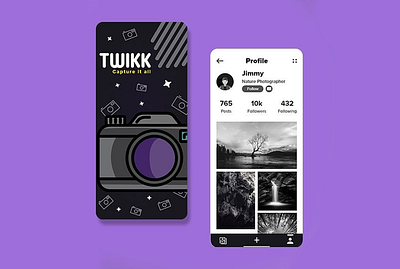 TWIKK Photography app app ui instagram photographer photography photography app