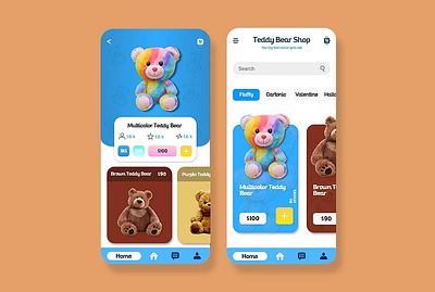 Teddy Bear Shop teddy bear teddy bear app teddy bear shop ui design