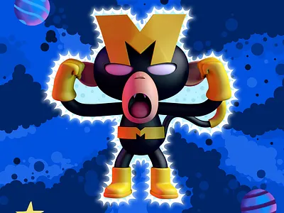 Dial M for Monkey 3d c4d character cinema4d design graphic design illustration photoshop
