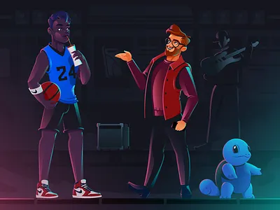 Special look for everyone basketball digital illustration music people sneakers sport style