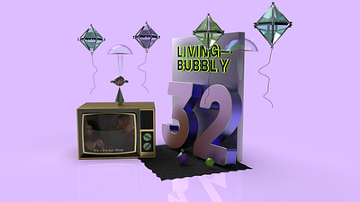 Living Bubbly 3d cinema4d design graphic design keyshot