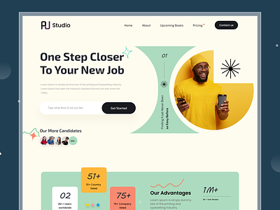 Job Finding Platform - Landing Page career advise career job homepage human resources job application landing page recruitment agency web design website design