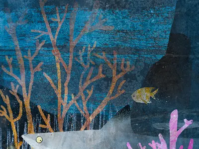 🦈 Shark Week🦈 book illustration childrens book illustration kidlitart ocean picture book shark texture