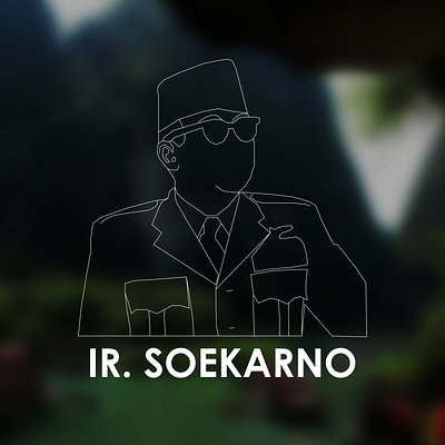 Line Art - Ir Soekarno design graphic design illustration