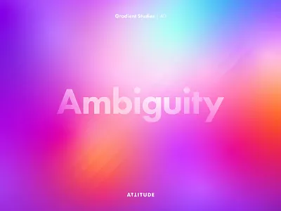 Gradient Studies: Encore — Ambiguity abstract adobe illustrator color gradient minimalist poster skillshare typography vector