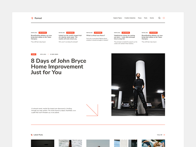 Блог, мэдээний сайтын загвар blog figma home page issue magazine news template ui web design