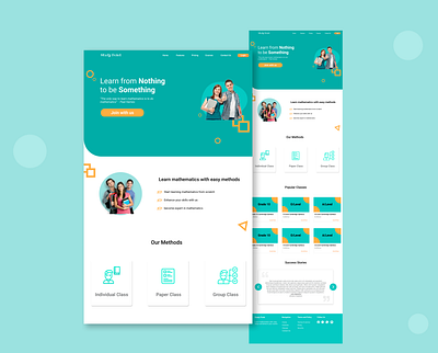 Study point Landing Page figma online ui user interface web design