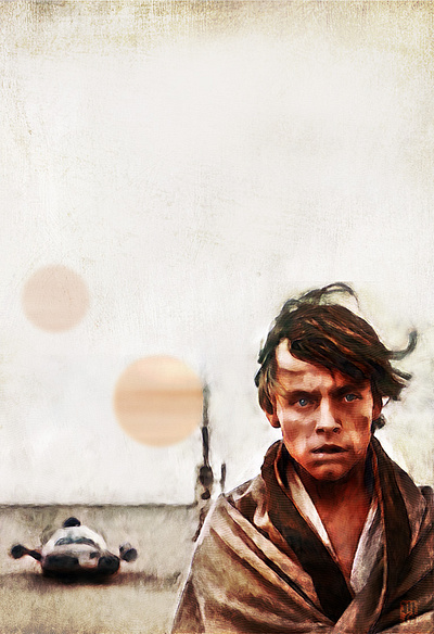 Luke Skywalker illustration illustrator lucsfilm photoshop portrait star wars