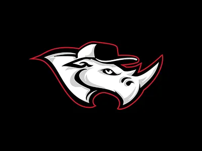 Hat Rhino Logo Vector Artwork branding design illustration logo vector