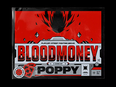 Poppy – BLOODMONEY animated artwork bashbashwaves brutalism brutalist doom electro flames frame to frame metal motion design plastic wrap playlist poppy rhox satan satanic sumerian records temple typography vintage