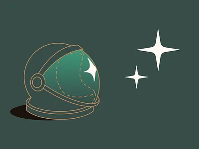 It's good to dream astronaut dream dreaming dreams helmet illustration line sky space stars