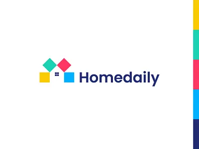 Homedaily Logo Design branding clean creative design ecommerce logo home home delivery homedaily house iconic logo logo design logo designer minimal minimalist modern modern logo real estate simple symbol