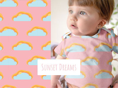 Sunset Dreams Seamless Pattern art licensing graphic design licensing nursery decor pattern design pattern designer seamless pattern sky patterns sunset sunset art sunset pattern surface pattern design surface patterns