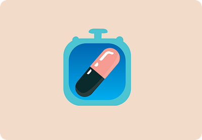 med Tracker ad app logo bright flat design flat illustration graphic design illustration art logo pill tracker ui