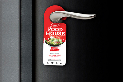 DOOR HANGER DESIGN branding design doorhanger flat graphic design icon illustration logo minimal vector