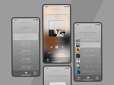 Radio mobile app app mobile app mobile design radio app ui ux