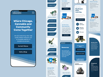 Midway Dispensary Mobile 2d design digital design inspiration mobile design mobile ui responsive ui website