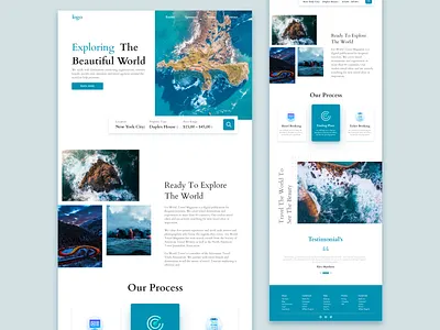 travel website design branding clean design graphic design illustration illustrator logo minimal ui vector